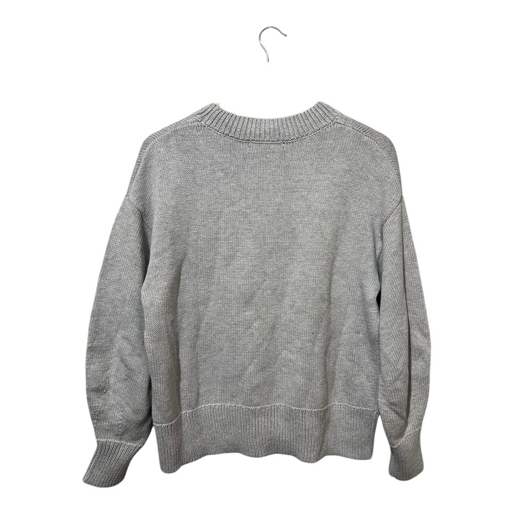 Banana Republic Crewneck Pullover Sweater Knit Grey Size Medium Basic Cotton - Picture 2 of 4